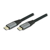 MCL Samar Kabel type C mannelijk/mannelijk, gevlochten, opladen en gegevens, 100 GB, 5 A, 2 m
