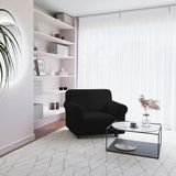 Italian Bed Linen Bankhoes bi-elastisch, voor 1-zits, zwart