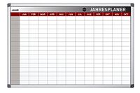 Bi-Office Earth - Milieuvriendelijk planningbord, magnetische jaarplanner, met aluminium frame, droog afwasbaar, jaarkalender, 90 x 60 cm