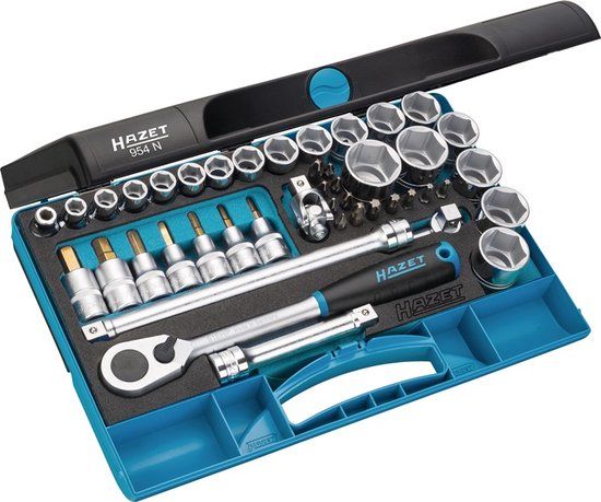HAZET 954N Dopsleutelset - 44 stuks - 1/2 inch - 10-32 mm - 6-kant