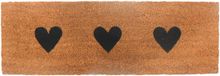 Merkloos Deurmat kokos - 75x25 cm - hartjes - antislip