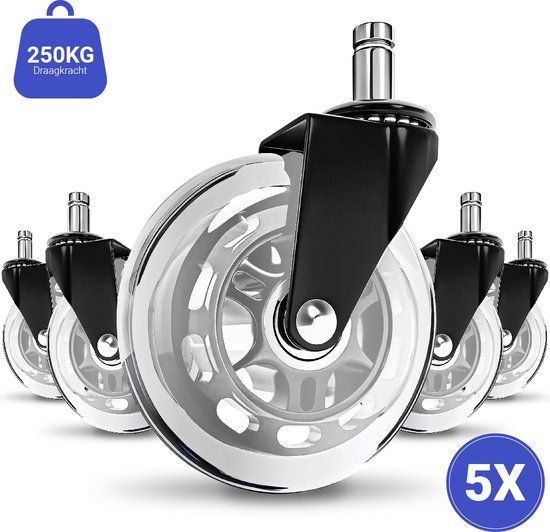 Stane Bureaustoel Wieltjes 11mm Set van 5