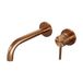 Brauer Copper Carving Robinet de lavabo encastrable avec bec incurvé et rosaces Modèle A1 Cuivre Brossé PVD