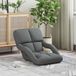 Fauteuil réglable au sol, gris foncé, 58 x 62 x 58 cm, tissu, 8 kg