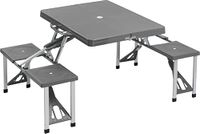 Cao Picknicktafel voor volwassenen, uniseks, geanodiseerd, 85 x 65 x 67 cm