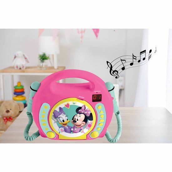 Lexibook Disney Minnie CD speler met microfoons - Roze