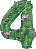 Folat Folieballon Cijfer 4 Jungle Vibe - 86 cm