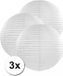 Merkloos 3x stuks witte luxe lampionnen van 50 cm