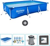 Bestway Rechthoekig Steel Pro Zwembad - 300 x 201 x 66 cm - Blauw