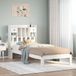 Maison Exclusive - Lit en bois massif avec étagère, sans matelas, blanc, 75x190 cm, pin