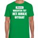 Bellatio Decorations Kerst is: wachten tot het jurkje uitgaat Kerstshirt / Kerst t-shirt groen voor heren - Kerstkleding / Christmas outfit XL