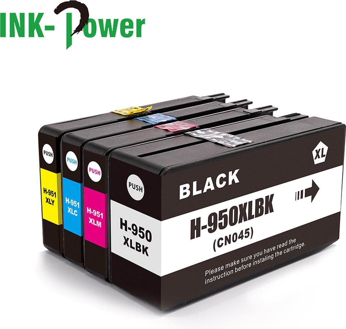 Ink Power Inktcartridges voor HP 950XL - HP951XL | Multipack van 4 cartridges voor HP Officejet Pro Printers: 251dw / 276dw / 8100 / 8600 / 8610 / 8615 / 8616 / 8620 / 8625 / 8630 / 8640 / 8650 / 8660