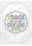 Trace & Color Book: 45 Japanese-Inspired Fairy Gardens to Trace and Color, with Soft Light-Grey Outlines for a Calm, Guided Coloring Experience