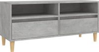 vidaXL meuble TV 100x34,5x44,5 cm bois de mélaminé gris béton