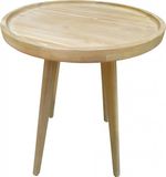 Vita Bijzettafel Melfort - Rond - Acacia Hout - Bruin - Ø40cm