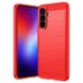 Samsung Coque Samsung Galaxy A27 en TPU Brossé - Fibre de Carbone - Rouge