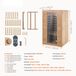 Latios Infraroodsauna - 2-Persoons Infraroodcabine - Lage EMF - Hemlock Hout - Gehard Glazen Deur - Bluetooth Luidspreker - 1800 W