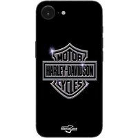 Harley Davidson Coque Pour Iphone 16E logo motor sycles gris front noir