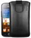 mumbi Echt leren hoesje compatibel met Samsung Galaxy Ace 2 hoes leer tas case wallet, zwart