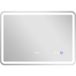 Miroir LED Bluetooth Salle de Bain 50x70 cm, Miroir Mural Lumineux avec Horloge, Fonction Antibuée, Argenté