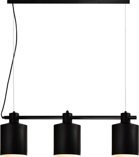 QUVIO Modern Hanglamp - Zwart - 3 Lichtpunten - E27 Fitting - Dimbaar
