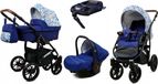 BabyLux® Optimal | Ensemble de poussette 4 en 1 | Carreaux portugais | Poussette combinée | Ensemble de poussette