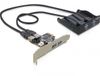 DeLOCK Front Panel + PCI Express Card - Zwart