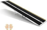 VEVOR Opvouwbare Rolstoelhelling 3640x735mm, 362,9kg Robuuste Drempelhelling met Antislipoppervlak en Verstelbare Steunpoten van 158-278mm, Draagbare Rolstoelhelling voor Deurdrempels en Stoepranden