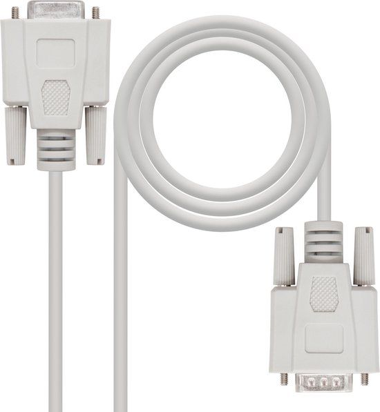 Nanocable 10.14.0502 Seriële Kabel Beige 1,8 m DB9