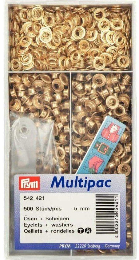 Prym Multipac Prym Nestels - 5mm - Goud - Drukknopen - Naaien - Fournituren