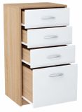 Meble Bestseller Komoda BIAŁY-SONOMA 4 Lades 45cm