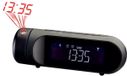 Majestic RS 119P DAB/DAB+/FM wekkerradio, lcd-display, projectie instelbaar, USB-oplaadpoort, wekker met twee alarmen en drie beltonen, zwart