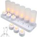 Bougie LED sans marque - Bougies chauffe-plat sans flamme - Créer une ambiance - Rechargeable par USB - 12 pièces - Blanc chaud