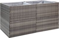 vidaXL bac à plantes 157x80x80 cm poly rotin gris