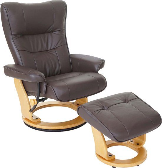 Robas Lund MCA Montreal TV Fauteuil Kruk Echt Leer Bruin - Robas Lund
