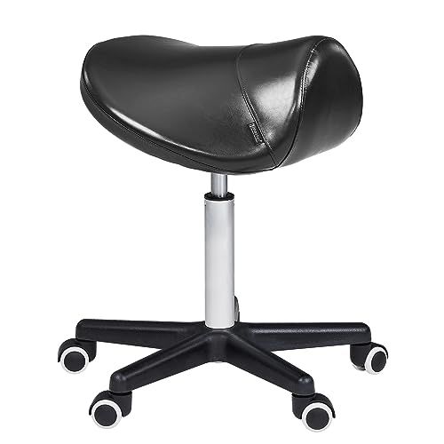 Master Massage Zadelkruk, rolkruk, werkkruk, praktische kruk, schminkkruk, kruk, zwart