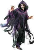 Funny Fashion Halloween verkleed cape/gewaad met kap - Spook/geest - Paars - Voor volwassenen
