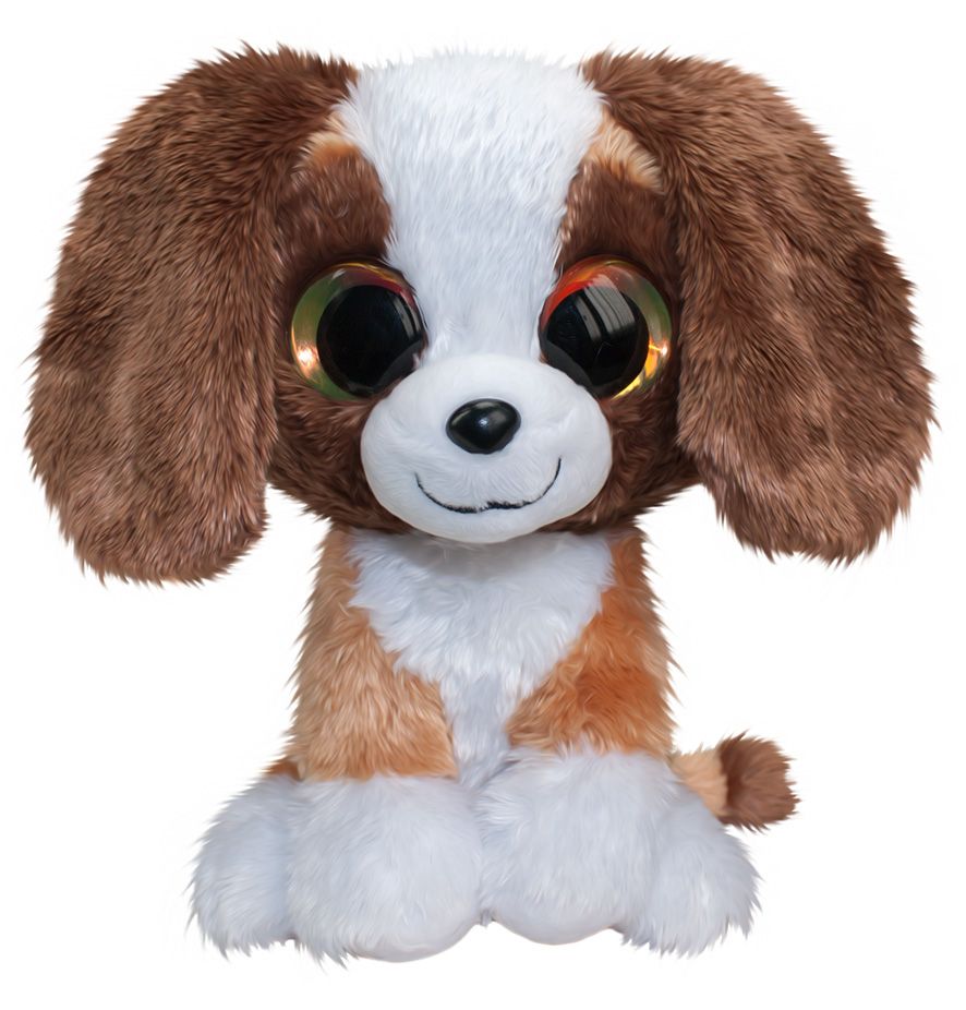 Lumo Stars Dog Wuff Big 24cm Plush Toy - Brown/White