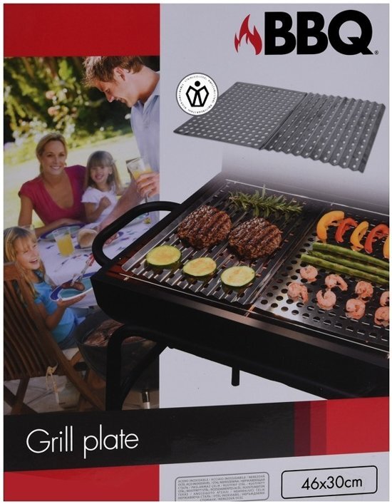 BBQ Barbecue RVS grillplaten - 2 stuks