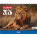 Dohe Tafelkalender 2026, maandoverzicht, 12 maanden januari tot december, afmetingen 21 x 15 cm, maand- en jaarplanner met ruimte voor notities, wilde dieren