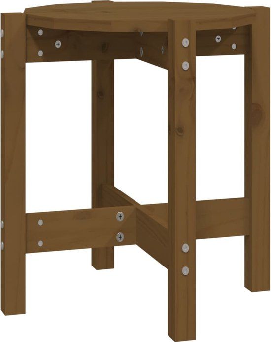 vidaXL Salontafel massief grenenhout honingbruin 42,5x45 cm