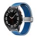 Samsung Galaxy Watch 6 / 5 / 4, 44mm en 40mm: Bracelet magnétique en silicone bleu pierre, bracelet de remplacement
