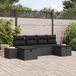 Prolenta Maison Exclusive - Tuinset met 6 zitplaatsen, zwarte polyrotan loungeset