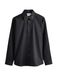 Next Chemise slim-fit pour homme, cravate, pochette et broche Noir