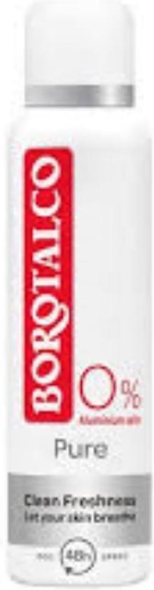 Borotalco Deodorant Spray Pure 0% - Voordeelverpakking 4 Stuks