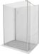 Mexen Kioto Walk-in douchescherm 125 x 100 x 40 cm, transparant, geborsteld nikkel