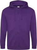 Just Hoods IMBRETEX SAS Vegan Hoodie met ritssluiting en capuchon Purple - XXL