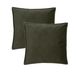 Atmosphera Bank/sierkussens huiskamer Sophia - 2x stuks - 52 x 52 cm - Olijfgroen - polyester - met rits