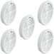 cyclingcolors 5 x ventilatierooster buitenrooster rond totaal 48 mm binnen 43 mm kunststof luchtrozet geperforeerd plat, wit