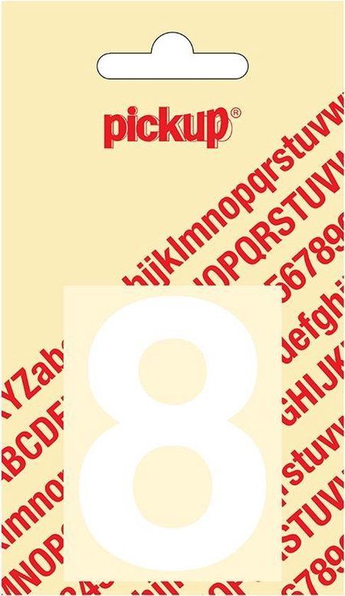 Pickup Plakcijfer Helvetica 60 mm - Wit 8